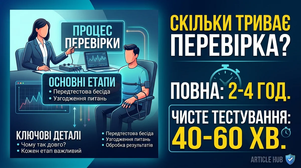 тривалість перевірки на поліграфі